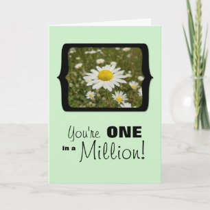 Carte Vous avez un ans dans million, marguerites dans la