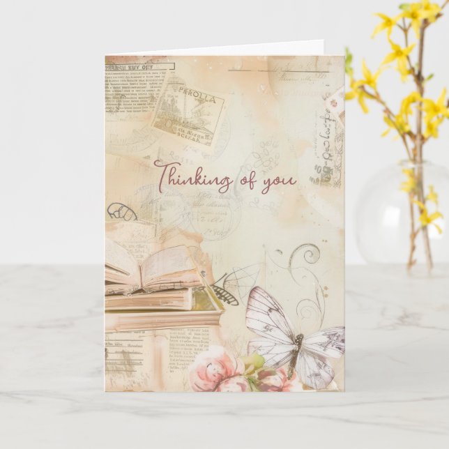 Carte Vous ayant à l'esprit Dreamy Vintage  (Fleur jaune)