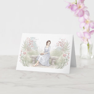 Carte Vous envoyer la paix - Lectrice de jardin à l'aqua