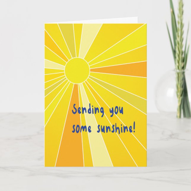 Carte Vous envoyer un peu de soleil Penser à vous (Devant)