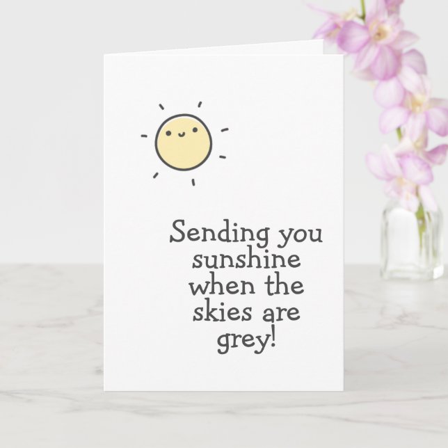 Carte Vous envoyez du soleil quand le ciel est gris ! (Orchidée)