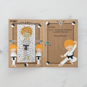 Carte Vous êtes A-Maze Ginger Boys Karate Anniversaire