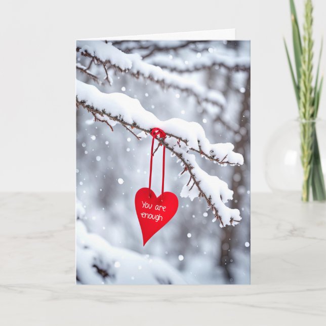 Carte Vous Êtes Assez Coeur Rouge (Devant)