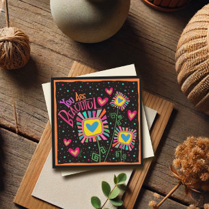 Carte Vous êtes Beau Amusant Floral Penser de vous