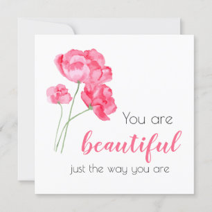 Carte Vous Êtes Beau Comme Vous Êtes Rose Fleur