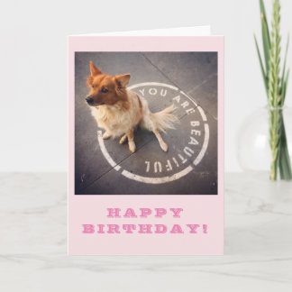 Carte VOUS ÊTES BEAUX • JOYEUX ANNIVERSAIRE ! (rose)