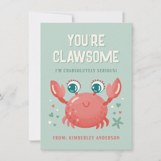 Carte Vous êtes Clawsome Valentine's Day Card (Devant)