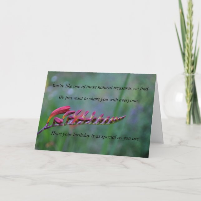 Carte Vous êtes comme l'un de ces trésors naturels-Anniv (Devant)