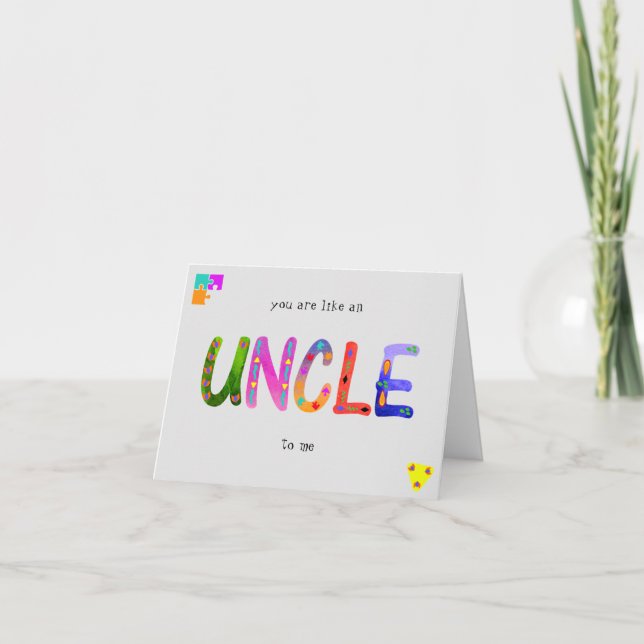 Carte Vous êtes comme un ONCLE pour moi Joyeux anniversa (Devant)