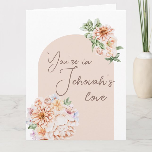 Carte Vous êtes dans l'amour de Dieu - encouragement JW (Devant)