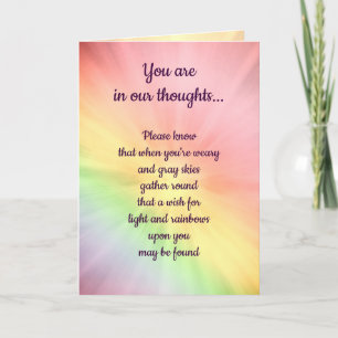 Carte Vous êtes dans nos pensées, Rainbow