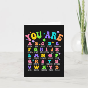 Carte Vous êtes des lettres Alphabet Apprendre Abcs Insp