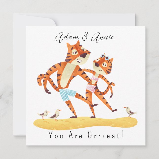 Carte Vous êtes Grand Tigre Customisé Cadeau Lui (Devant)