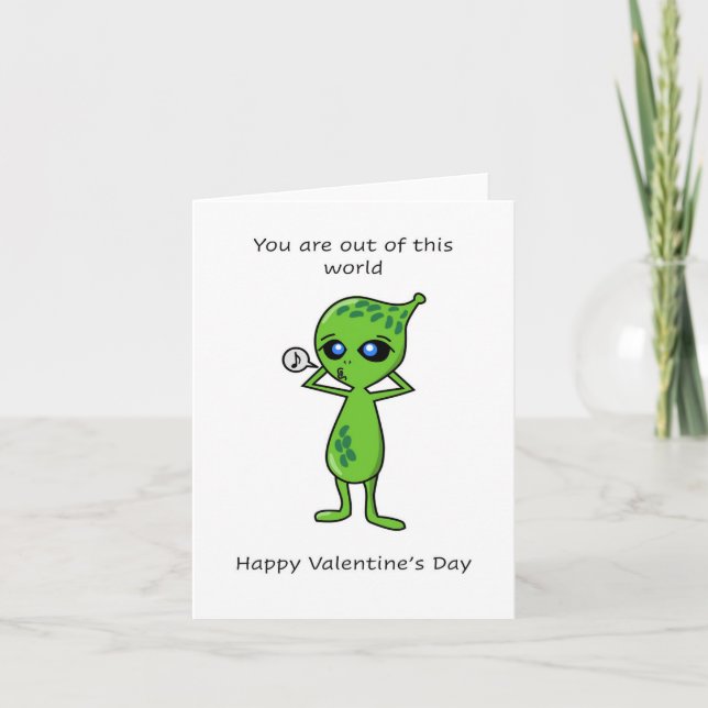 Carte Vous êtes hors de ce monde, Joyeuse Saint-Valentin (Devant)