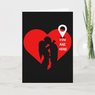 Carte Vous êtes ici Emplacement Cœur Rouge Mignon Saint-
