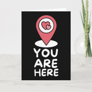 Carte Vous êtes ici Emplacement Cœur Rouge Mignon Saint-