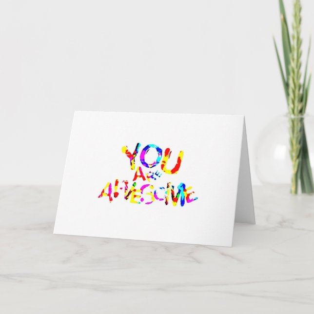 CARTE "VOUS" ÊTES INCROYABLE ET VOUS ÊTES "18" (Devant)