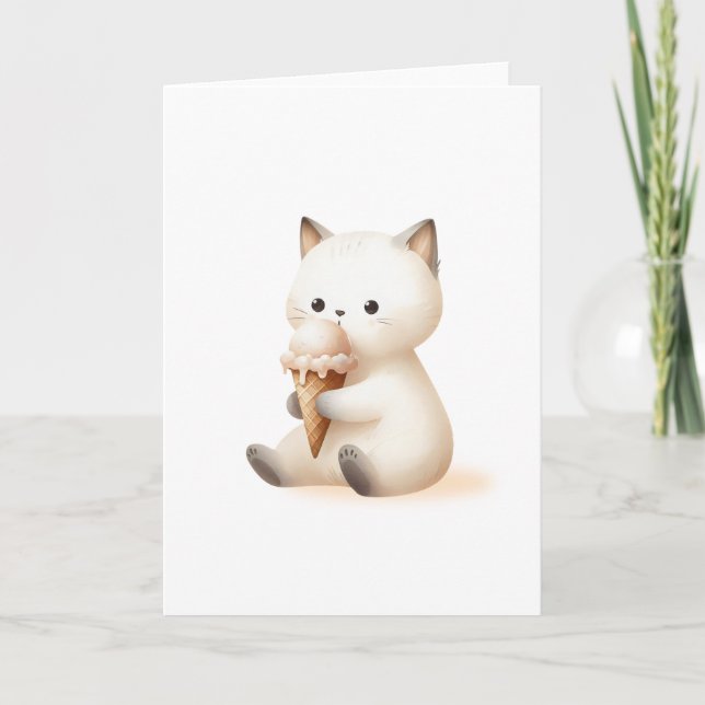 Carte Vous êtes le Kitten le plus sucré avec un cône de  (Devant)