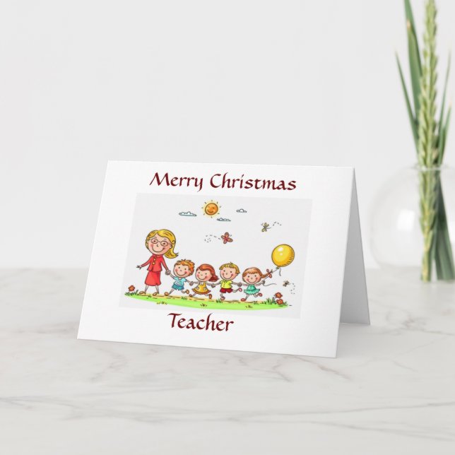 CARTE VOUS ÊTES LE MEILLEUR ENSEIGNANT *MERRY CHRISTMAS* (Devant)