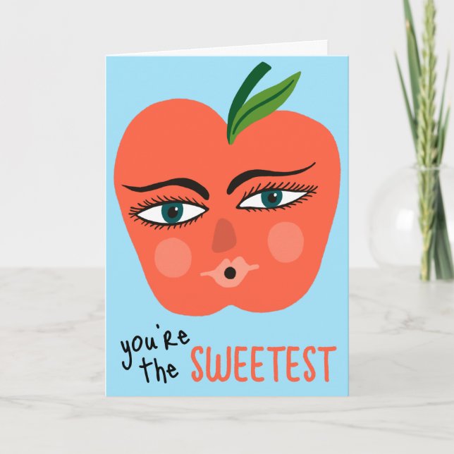 Carte VOUS ÊTES LE MEILLEUR Fruit À La Pomme Whimsical (Devant)