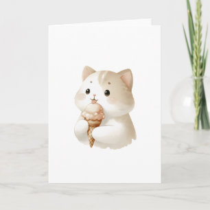 Carte Vous êtes le plus doux ! Cône de glace de chaton m