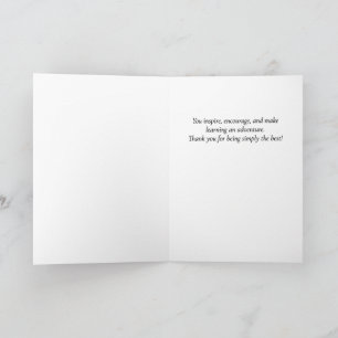 Carte Vous êtes les meilleurs ! Appréciation pour un pro