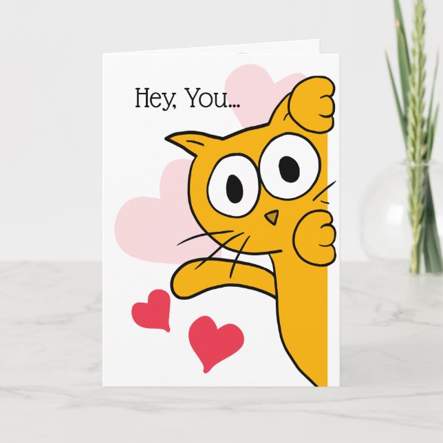 Carte Vous êtes ma personne mignonne salut de chat (Devant)