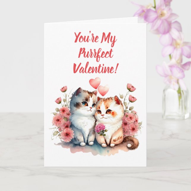 Carte Vous êtes ma valentine parfaite (Orchidée)