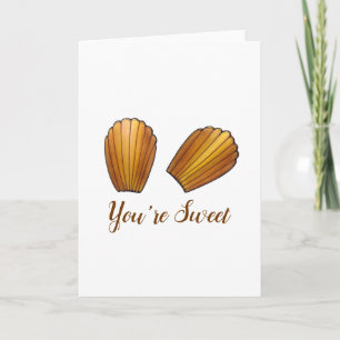 Carte Vous êtes Madeleines Douces Français Pâtisserie à 