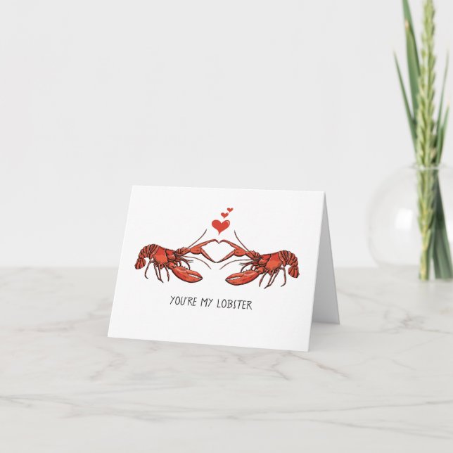 Carte Vous êtes mon amour de homard Saint-Valentin (Devant)