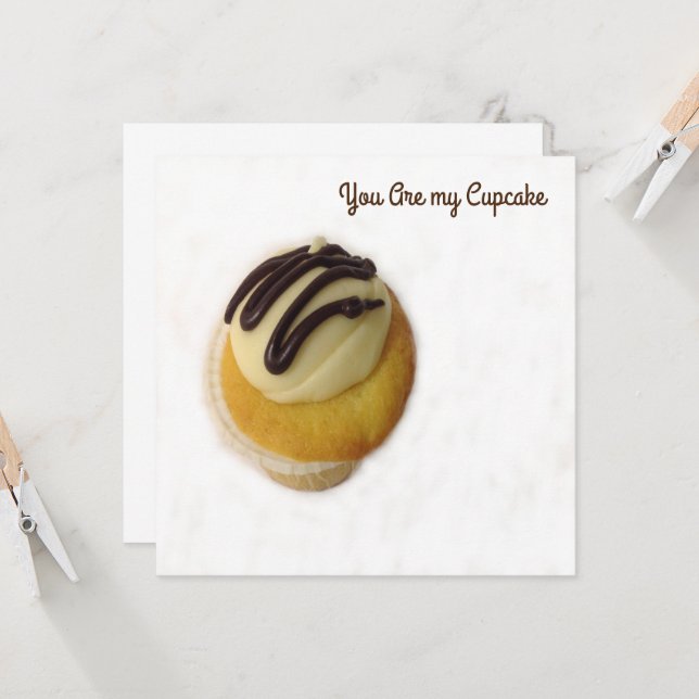 Carte Vous Êtes Mon Cupcake (Devant/Arrière en situation)