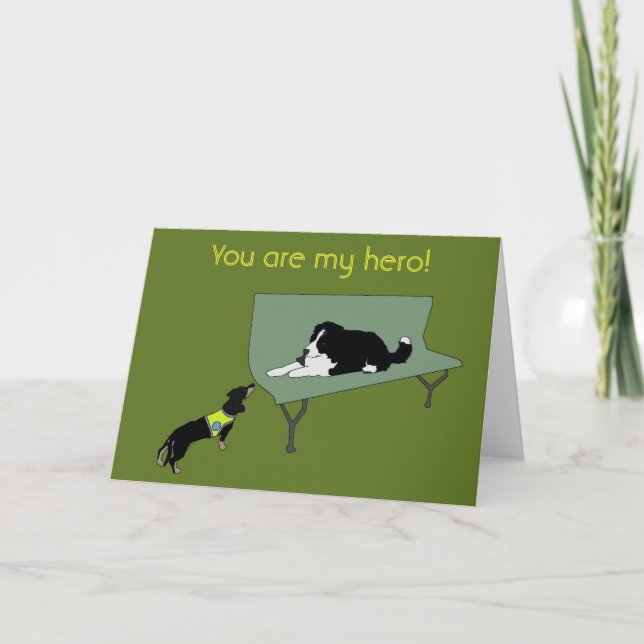 Carte Vous êtes mon héros ! (Devant)