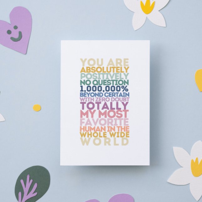 Carte Vous Êtes Mon Humain Préféré (You are my favorite human!)
