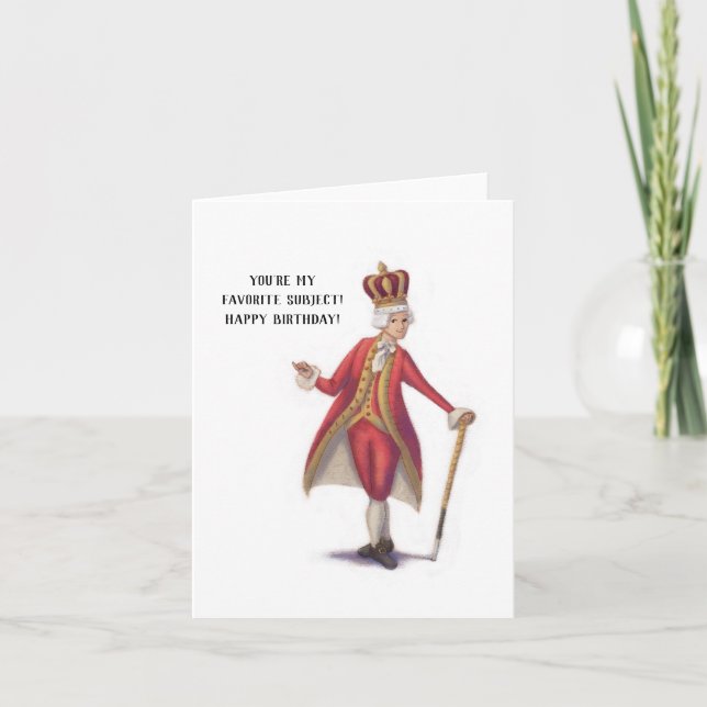 Carte Vous êtes mon sujet favori Hamilton Birthday Card (Devant)