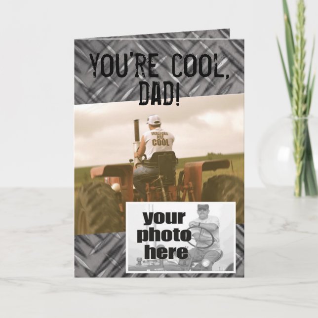 Carte Vous êtes papa Cool — Fête des pères de tracteur (Devant)
