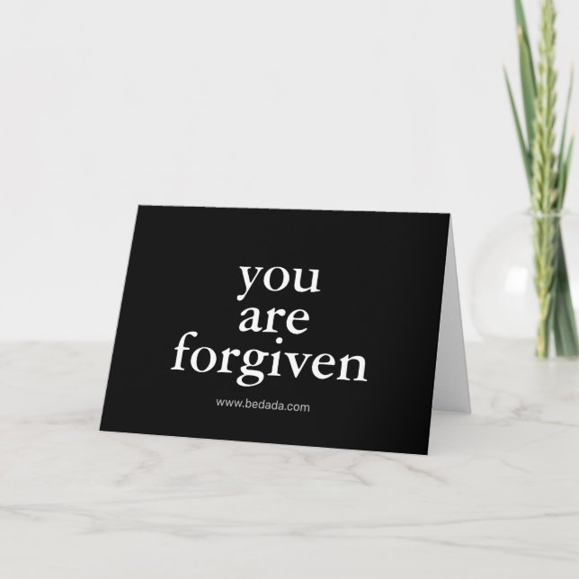 Carte vous êtes pardonné (Devant)