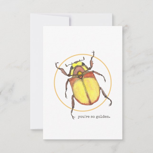 Carte Vous êtes tellement Golden Beetle Valentine Card (Devant)