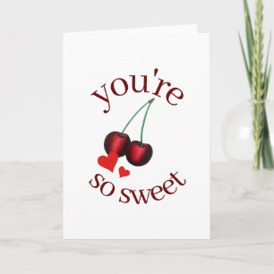 Carte Vous êtes tellement mûr Rouge cerise mûre Fruit