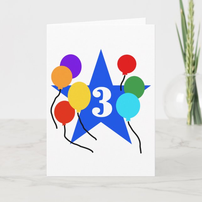 Carte Vous êtes The Star 3rd Birthday Tshirts and Gifts (Devant)