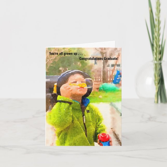 Carte Vous êtes tous Grown Up Boy Graduation Card (Devant)