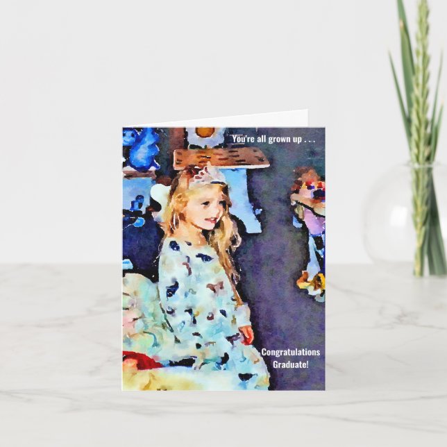 Carte Vous êtes tous Grown Up Girl Graduation Card (Devant)