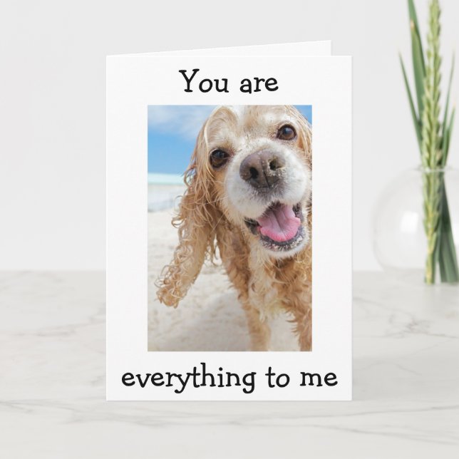 CARTE VOUS "ÊTES TOUT" À "MOI" NOTRE ANNIVERSAIRE (Devant)