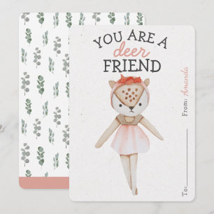 Carte Vous Êtes Un Ami De Cerf Fille Valentine Salle De