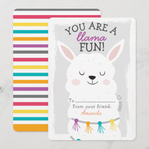 Carte Vous Êtes Un Llama Amusant Valentines Salle De Cla