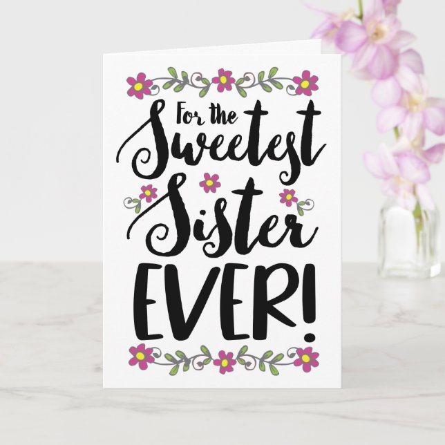 Carte Vous êtes une belle soeur, à l'intérieur et à l'ex (Orchidée)
