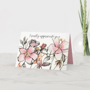 Carte Vous êtes une bénédiction de Dieu Fleurs roses