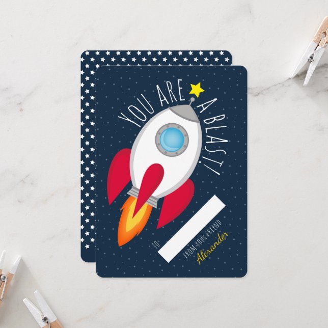 Carte Vous Êtes Une Blast Valentines Classe (Devant/Arrière en situation)