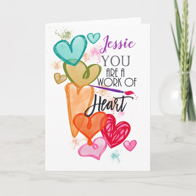 Carte Vous êtes une Saint-Valentin issue d'une œuvre du  (Devant)