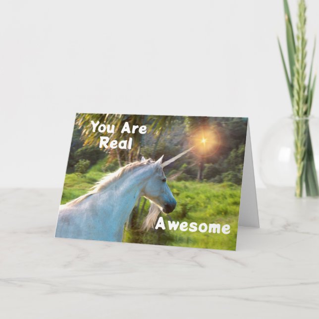 Carte Vous êtes vraiment génial avec Unicorn (Devant)