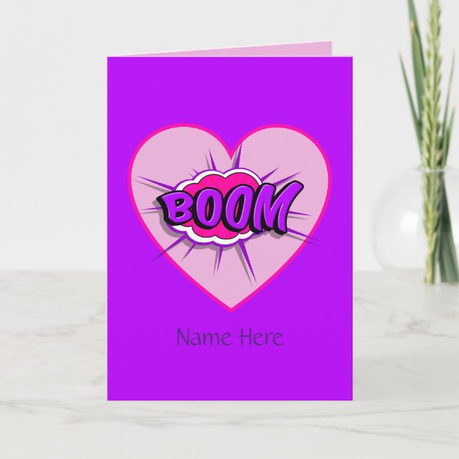 Carte Vous faites battre mon cœur BOOM Saint-Valentin (Devant)